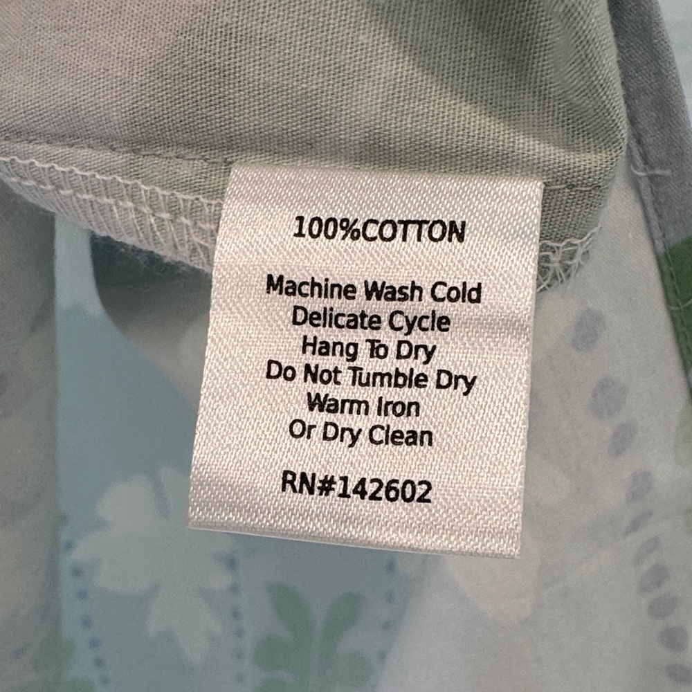 Light Blue Floral Tunic Dress with Green & White Print NWOT - Picture 6 of 8